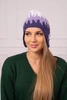 Women's cap Nikol K405 white+purple+dark purple