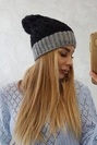 Fleecová čepice Bibiana K264 tmavě šedá+černá