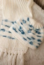 Women's set with a shawl Anika K304 ecru+jeans