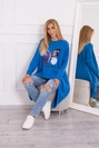 Oversize halenka s potiskem chrpy