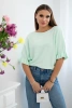 Sweater with ruffle on the sleeve mint