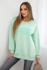 Sweatshirt with embroidered inscription mint