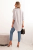 Blouse with a longer back light gray
