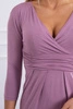 Dress fitted with a cut under the bust dark pink