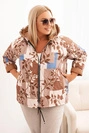 Dámska bunda Plus Size s kapucňou a predĺženým zadkom fango