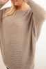 Plus Size women's sweater with mohair poncho fango