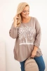 Dámska blúzka Plus Size bavlnená s potlačou stromu fango