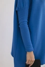 Oversize sweatshirt with asymmetrical sides mauve-blue