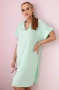 V-neck dress with collar mint