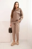 Women's tracksuit set made of viscose with a quilted sweatshirt and pants fango
