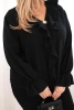 Dámská viskózová blůza Plus Size s volánem a ozdobnou broží černá
