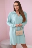 Long shirt with viscose dark mint