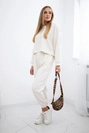 Viskose-Set Amour Sweatshirt + Hose hellbeige