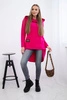Sweatshirt with long back and hood fuchsia