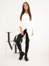 Sweter damski Plus Size z dekoltem V ecru