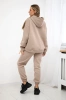 Insulated cotton set, sweatshirt + pants Brooklyn dark beige