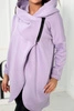 Sweatshirt with short zipper purple