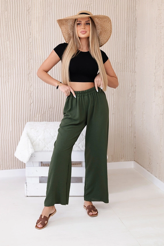 Hose mit weitem Bein khaki