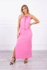 Boho dress with fly light pink