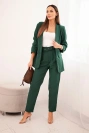 Elegant set of jackets and trousers dark green