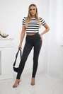 Cotton pants with cubic zirconia on the back pockets graphite
