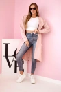 Oversize pláštěnka s kapucí tmavě pudrově růžová