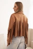 Women's suede fringe jacket dark camel