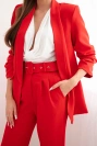 Elegant set of jackets and trousers red