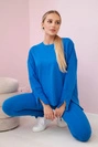 Souprava s oversize halenkou chrpově modré barvy
