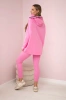 Set of cotton hoodie + leggings pink