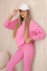 Set of cotton sweatshirt + leggings light pink