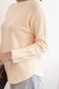 Women's viscose sweater with long sleeves and a round neckline peach