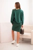 Set blouse + ribbed dress dark green
