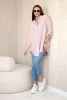 Cotton muslin shirt oversize dark powder pink