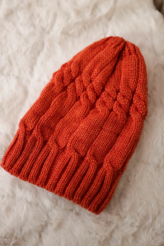 Čapica s fleece Iwona K221 ruda