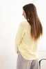 Women's viscose sweater with long sleeves and a round neckline yellow