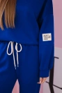 Set mikinové + nohavice maslová látka nevädza modrá