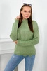 Sweater with decorative frill dark mint