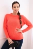 Women's sweater made of baby alpaca with long sleeves raspberry