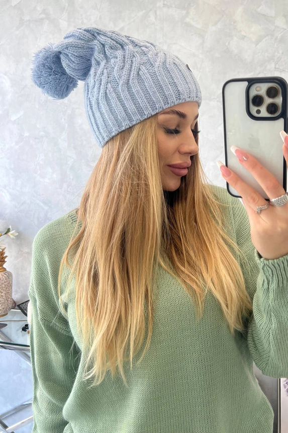 Vilnonė kepurė Paulina K227 blue