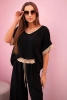 Viscose set with golden trim black