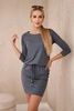 Viscose dress tied at the waist graphite