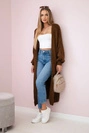 Pullover lange Strickjacke schokolade