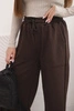 Damen Baumwoll Cargo-Hosen mit Taschen und Kette beige