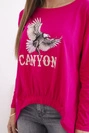 Women's blouse with eagle and Canyon inscription fuchsia