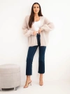 Damenpullover aus 80% Kid-Mohair mit lockerem Schnitt ohne Verschluss beige
