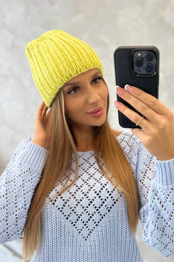 Women's cap Rebeka K345 yellow