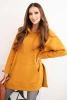Insulated sweatshirt with side slits mustard