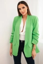 Elegante Jacke mit Revers grün neon