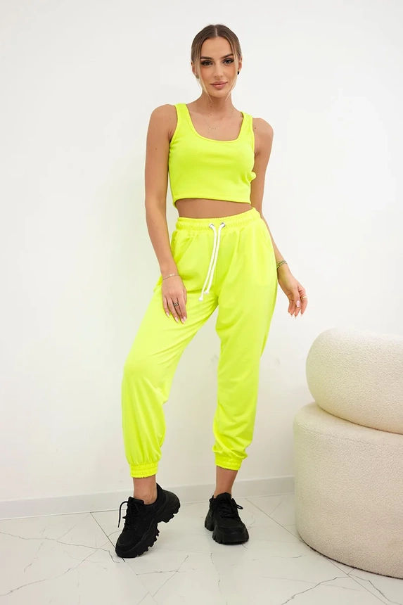 Set of top+pants yellow neon